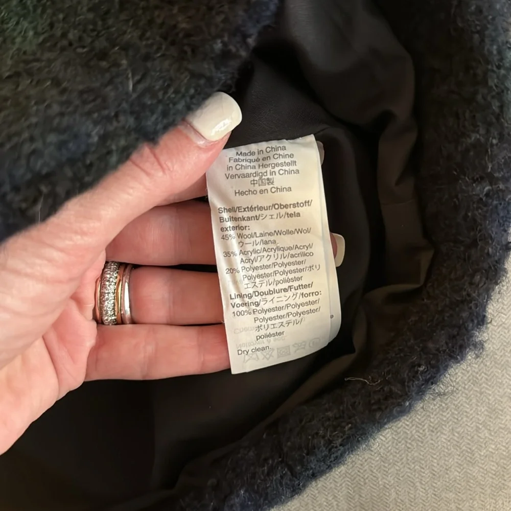 J. Crew Dark Green Textured Pea Coat - Picture 3 of 5